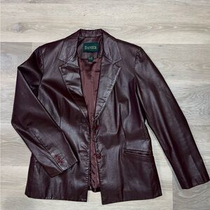 Danier Deep Red Leather Jacket